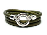 Classic Metallic Wrap ❤︎ wikkelarmband - zilver - metallic leer