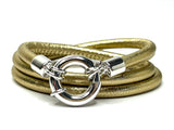 Classic Metallic Wrap ❤︎ wikkelarmband - zilver - metallic leer