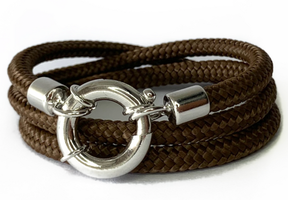 Classic Rope ❤︎ wikkelarmband - zilver - touw