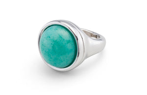 Elegant Ring ❤︎ ring - zilver - half edelsteen
