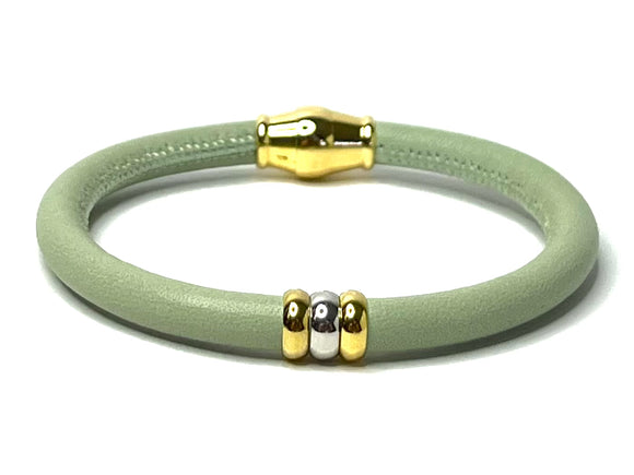 Single Ladies Gold ❤︎ single armband - goldplated - bedeltjes - leer