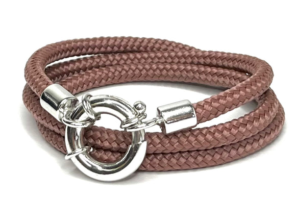 Classic Rope ❤︎ wikkelarmband - zilver - touw